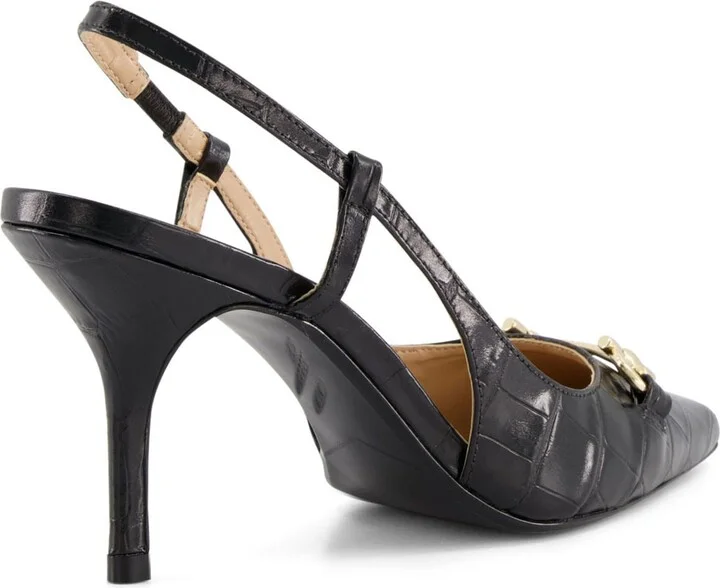 Click Croc Embossed Pointed Toe Pump - Image 3