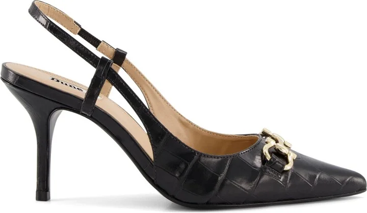 Click Croc Embossed Pointed Toe Pump - Image 4