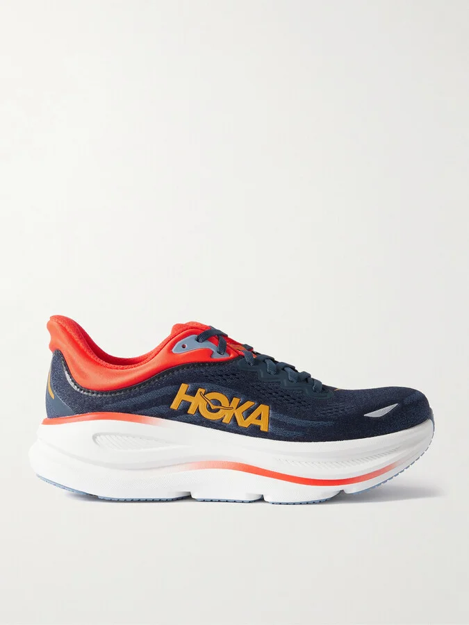 Clifton 10 Rubber-Trimmed Jacquard Running Sneakers