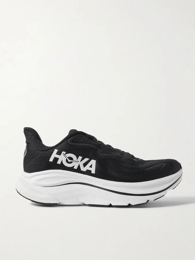 Clifton 10 Rubber-Trimmed Jacquard Running Sneakers