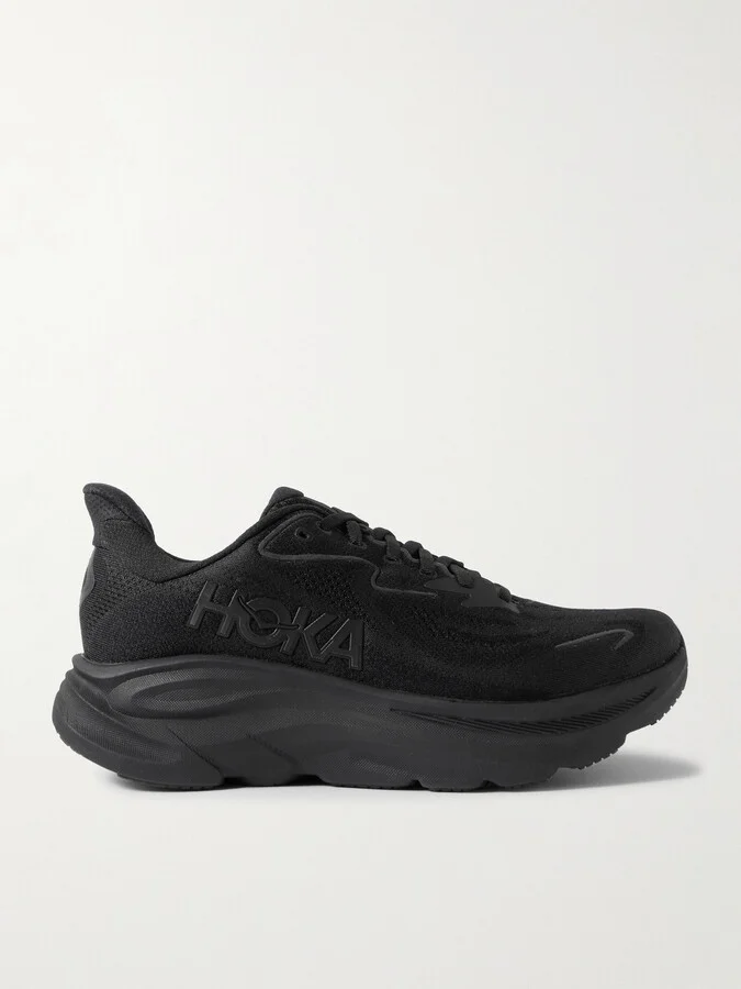 Clifton 10 Rubber-Trimmed Jacquard Running Sneakers