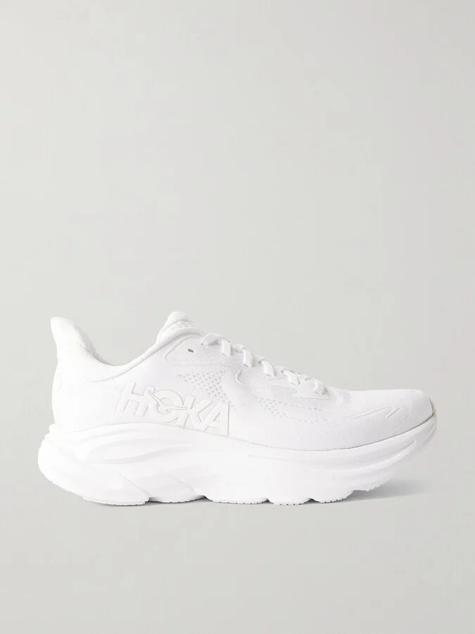 Clifton 10 Rubber-Trimmed Jacquard Running Sneakers