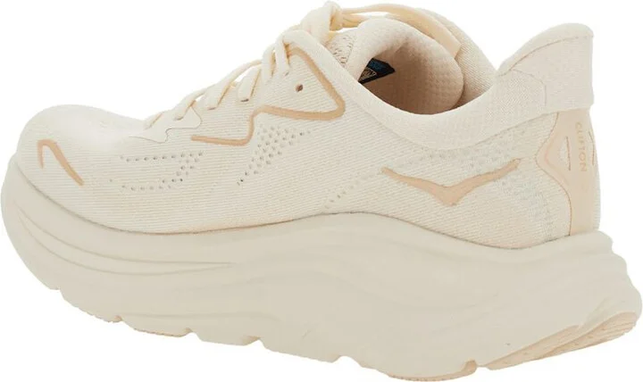 'Clifton 10' White Low Top Sneakers With Oversize Sole And Logo Lettering On The Side In Tehc Fabric Unisex - Image 3