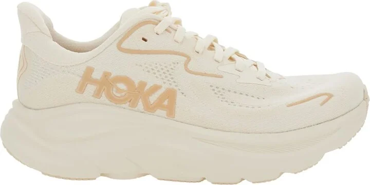 'clifton 10' White Low Top Sneakers With Oversize Sole And Logo Lettering On The Side In Tehc Fabric Unisex
