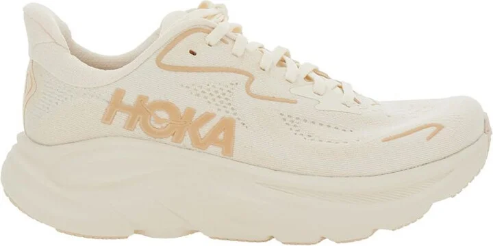 'Clifton 10' White Low Top Sneakers With Oversize Sole And Logo Lettering On The Side In Tehc Fabric Unisex
