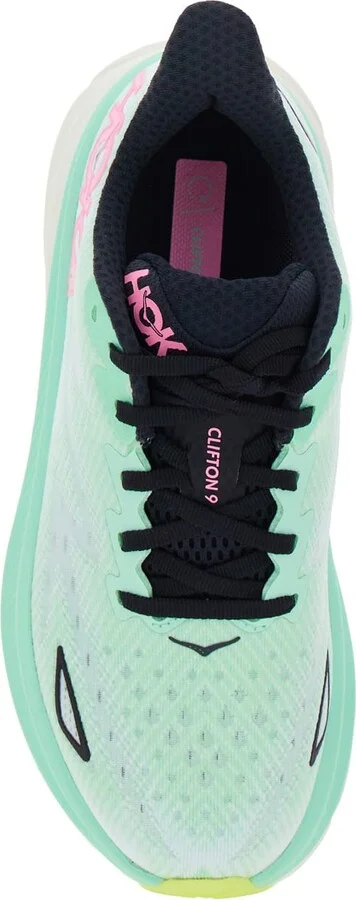 'clifton 9' Multicolor Sneakers With Zig Zag Embroidery And Side Logo Print In Rubber Unisex - Image 4