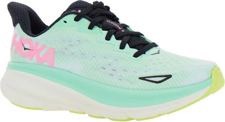 'Clifton 9' Multicolor Sneakers With Zig Zag Embroidery And Side Logo Print In Rubber Unisex - Image 2