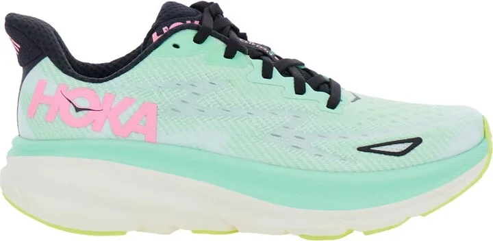 'clifton 9' Multicolor Sneakers With Zig Zag Embroidery And Side Logo Print In Rubber Unisex