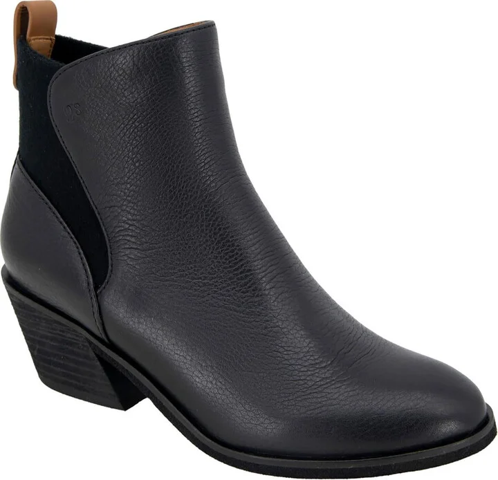 Clint Western Womens Solid Leather Ankle Boots