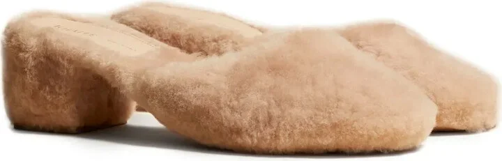 Clio 50mm shearling mules - Image 2