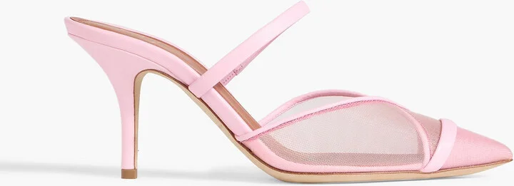 Clio 70 mesh and leather mules
