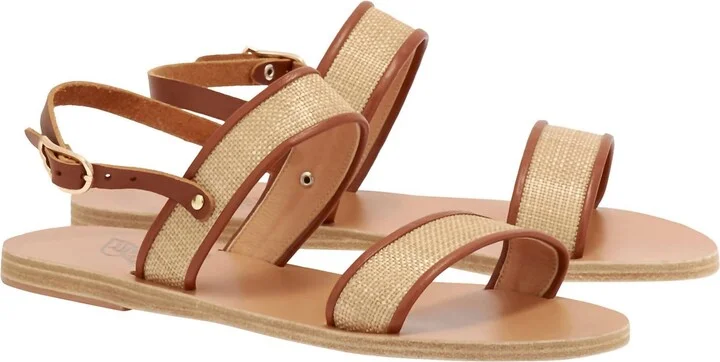 Clio Sandals In Lino-Cotto