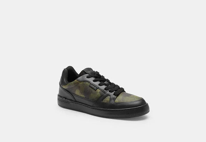 Clip Court Sneaker With Camo Print
