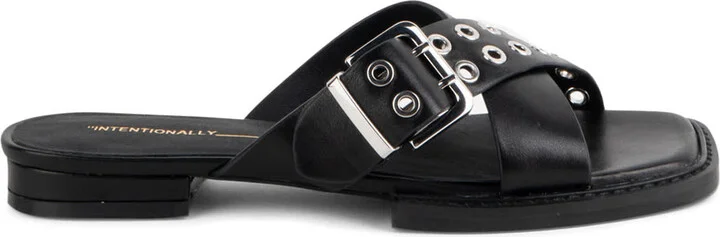 Clipz Leather Sandal-Black - Image 2