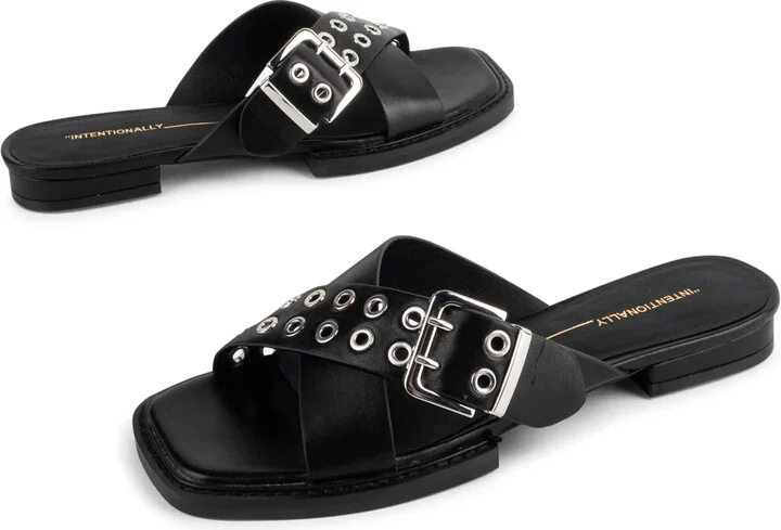 Clipz Leather Sandal-Black