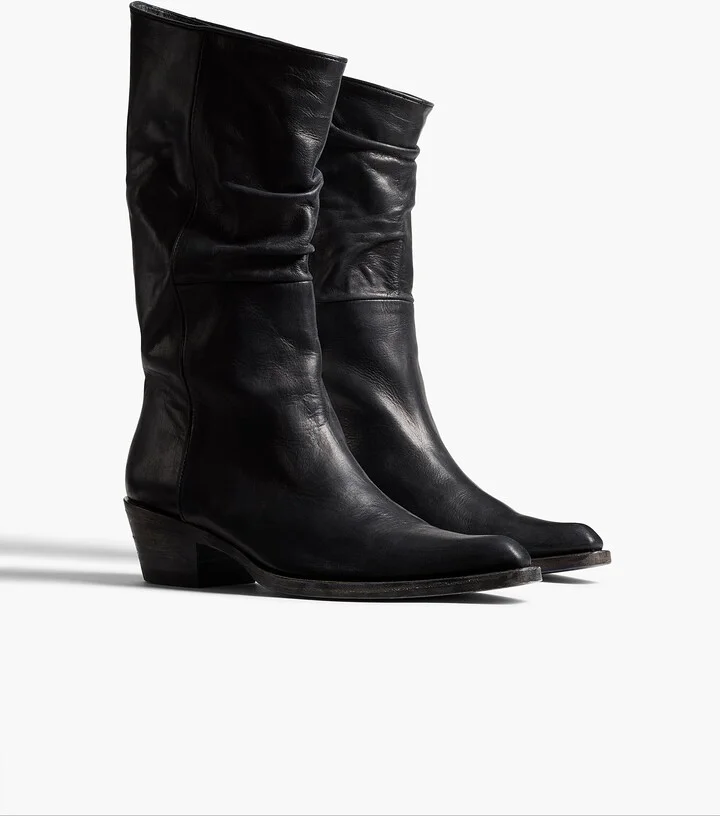 Clive Boot in Black Leather - Image 2