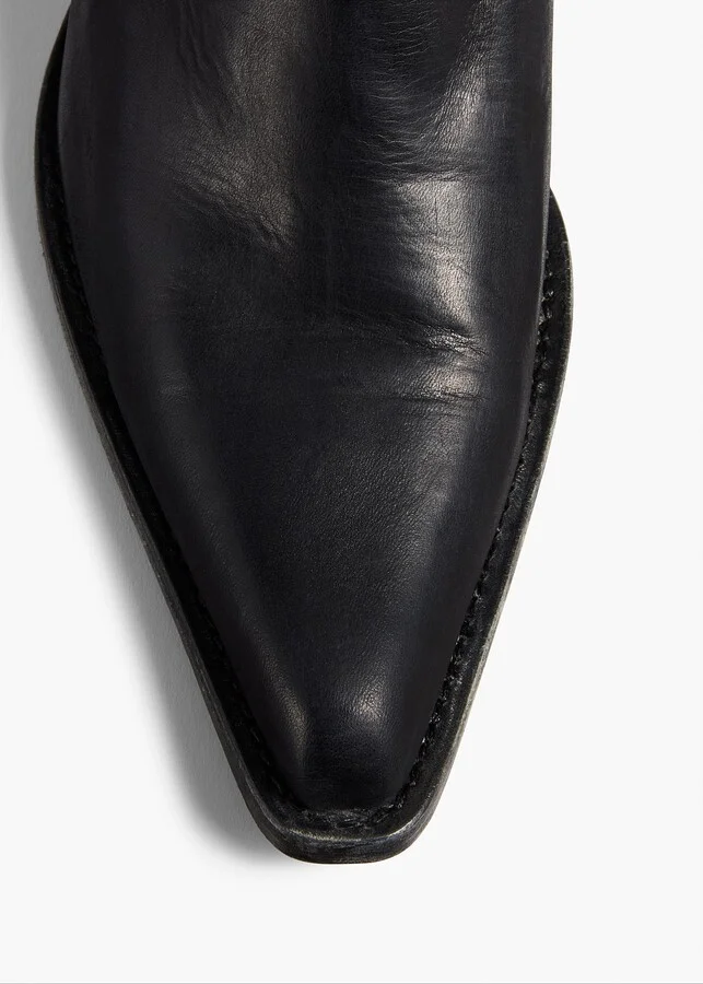 Clive Boot in Black Leather - Image 4