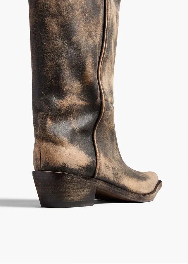 Clive Boot in Vintage Black Leather - Image 3