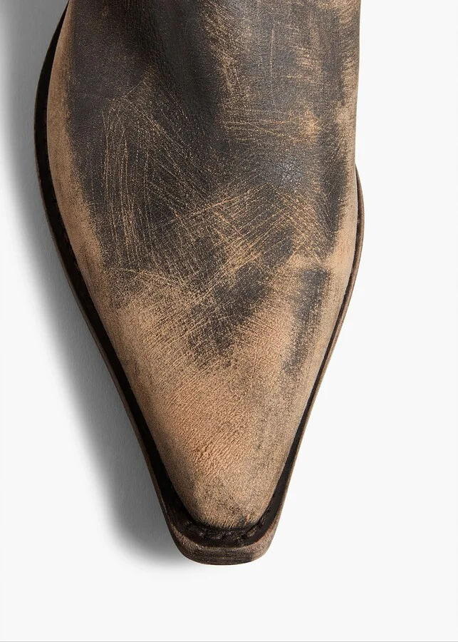 Clive Boot in Vintage Black Leather - Image 4