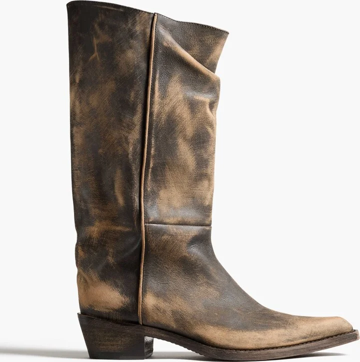 Clive Boot in Vintage Black Leather