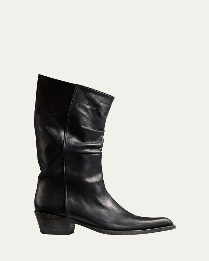 Clive Calfskin Moto Boots