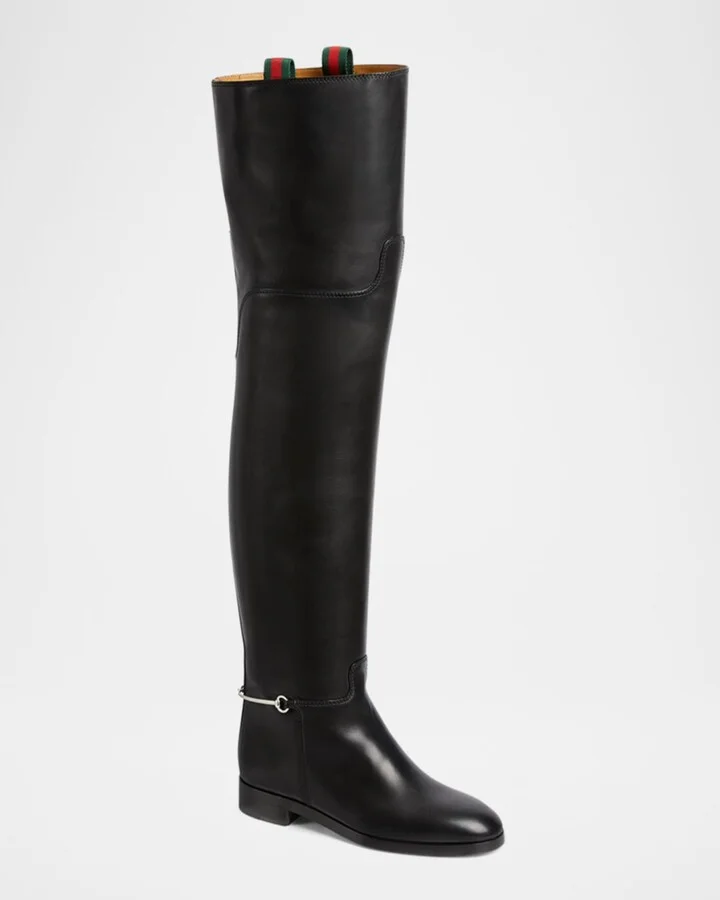 Clive Leather Over-The-Knee Boots - Image 2