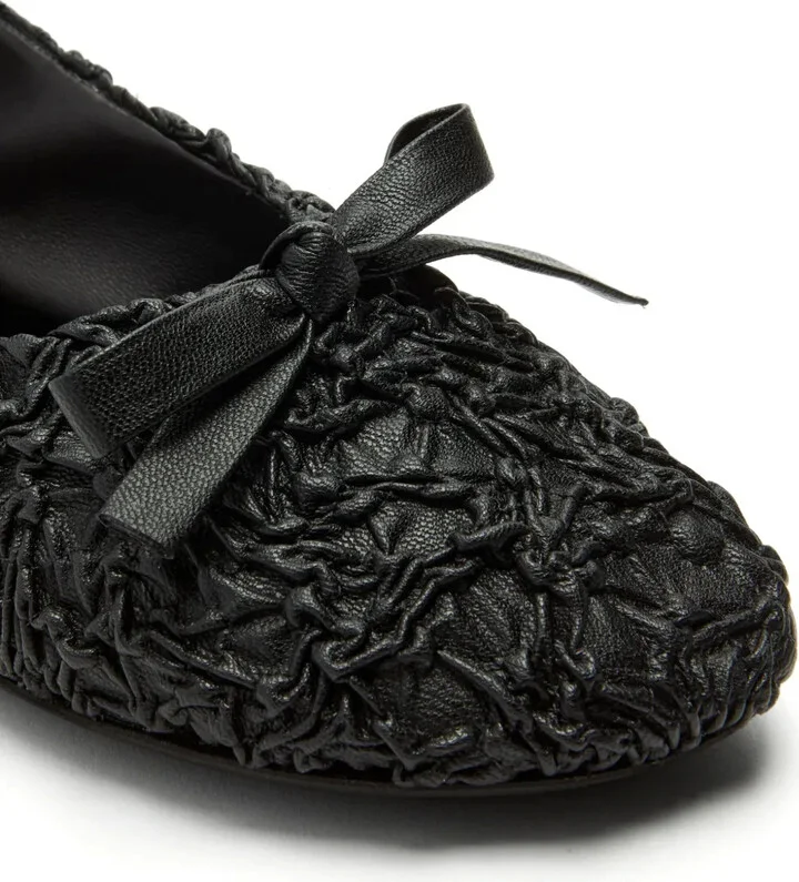 Cloqué Leather Ballerina Shoes - Image 4