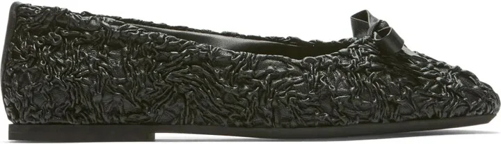 Cloqué Leather Ballerina Shoes