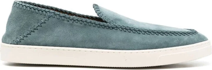 Closed Blue Trainers