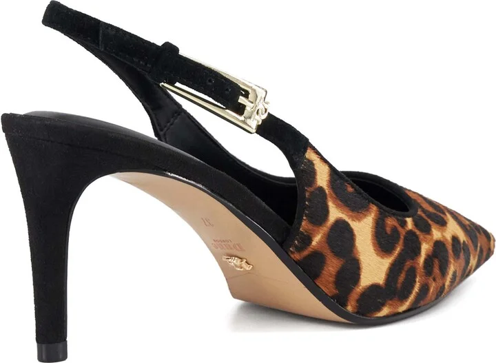 Closed Genuine Calf Hair Slingback Pointed Toe Pump - Image 3