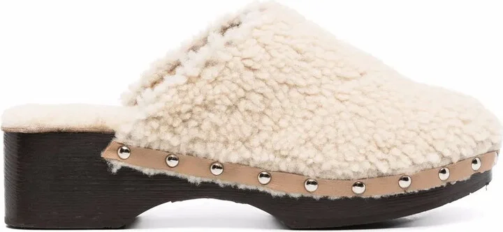 Closed Sheepskin Clogs