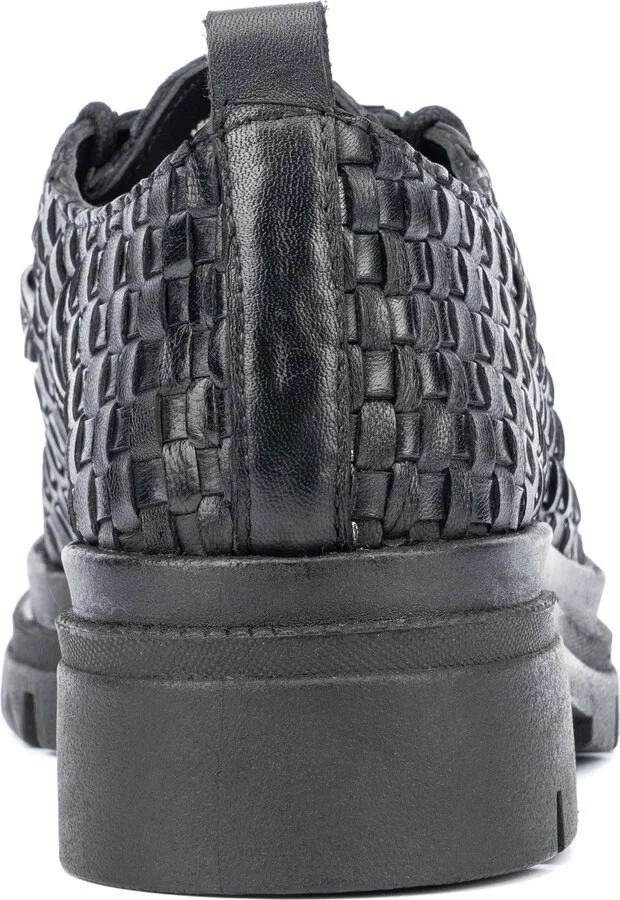 Clotilde Woven Leather Moc Toe Derby Loafer - Image 3