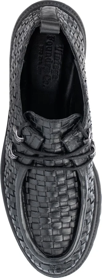 Clotilde Woven Leather Moc Toe Derby Loafer - Image 5