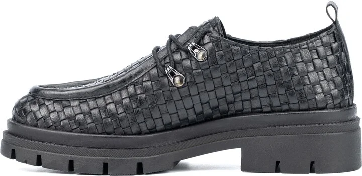 Clotilde Woven Leather Moc Toe Derby Loafer - Image 10