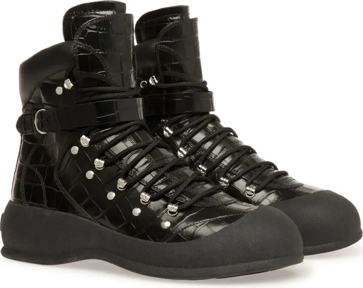 Clyff crocodile-embossed boots - Image 2