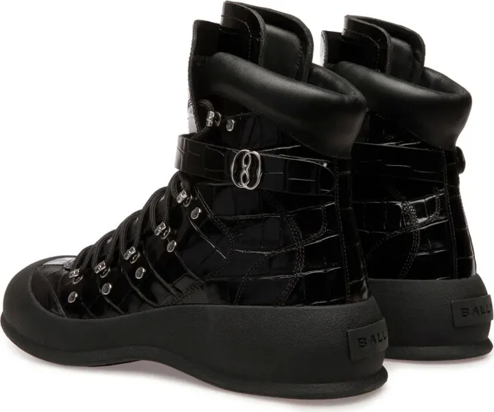 Clyff crocodile-embossed boots - Image 3