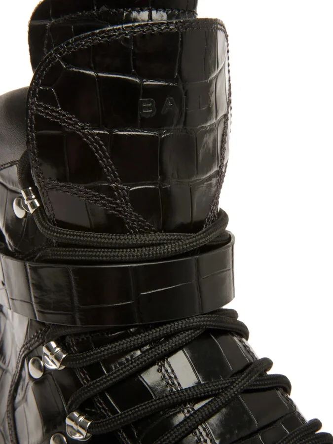 Clyff crocodile-embossed boots - Image 4