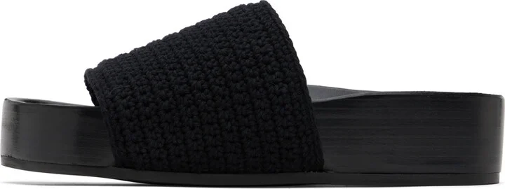 CO Black Crochet Slides - Image 3