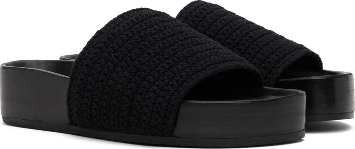 CO Black Crochet Slides - Image 4