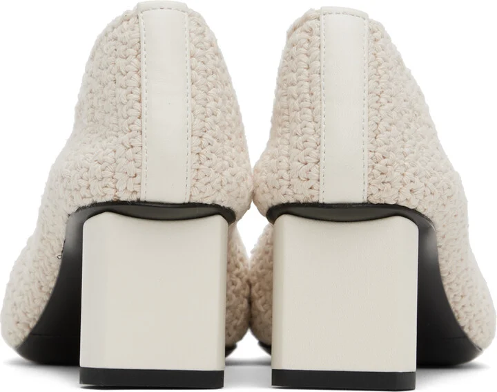 CO Off-White Crochet Heels - Image 2