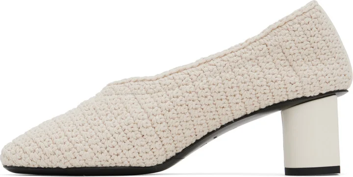 CO Off-White Crochet Heels - Image 3