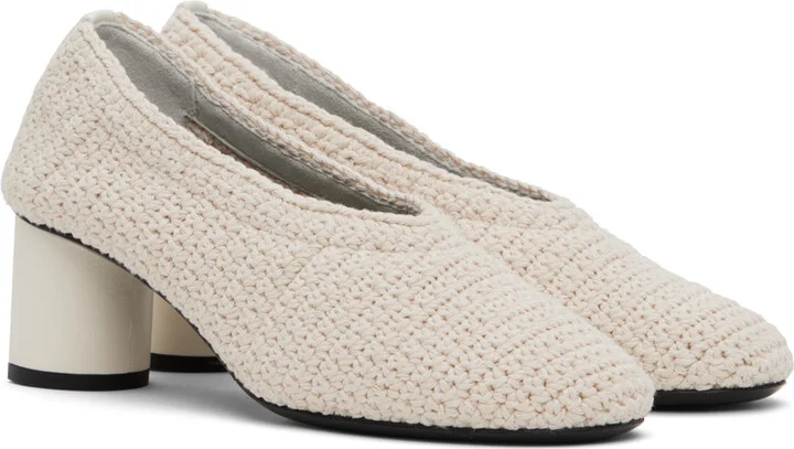 CO Off-White Crochet Heels - Image 4