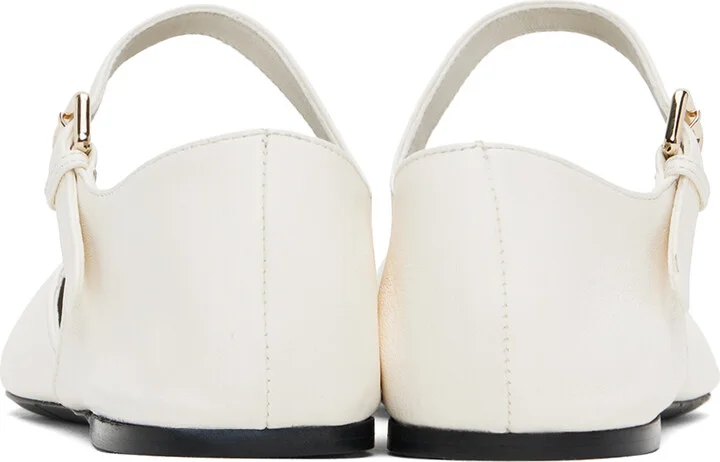 CO White Round Toe D'Orsay Ballerina Flats - Image 2