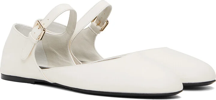 CO White Round Toe D'Orsay Ballerina Flats - Image 4