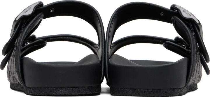 Coach 1941 Black Buckle Strap Sandals - Image 2