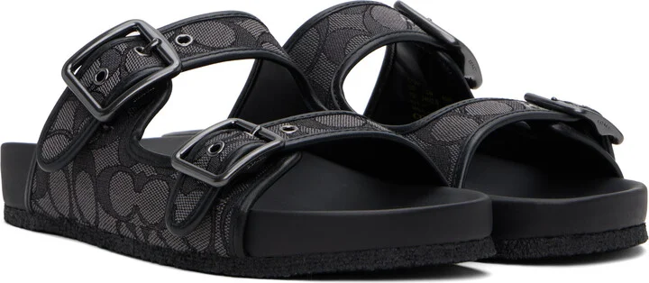 Coach 1941 Black Buckle Strap Sandals - Image 4
