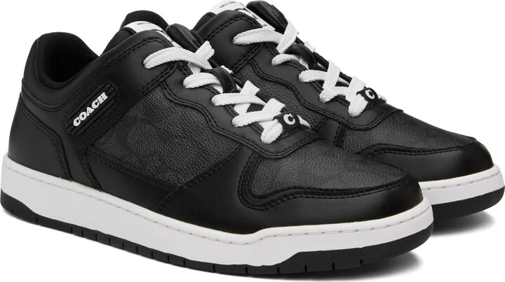 Coach 1941 Black C201 Signature Canvas Sneakers - Image 4