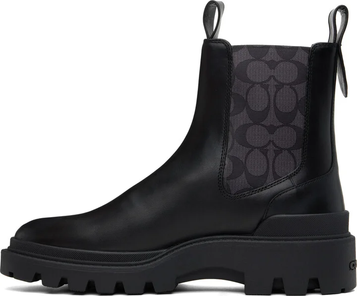 Coach 1941 Black Colson Signature Chelsea Boots - Image 3