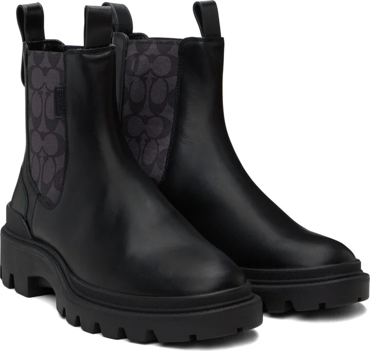 Coach 1941 Black Colson Signature Chelsea Boots - Image 4