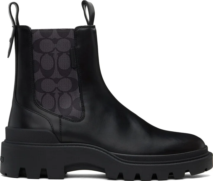 Coach 1941 Black Colson Signature Chelsea Boots